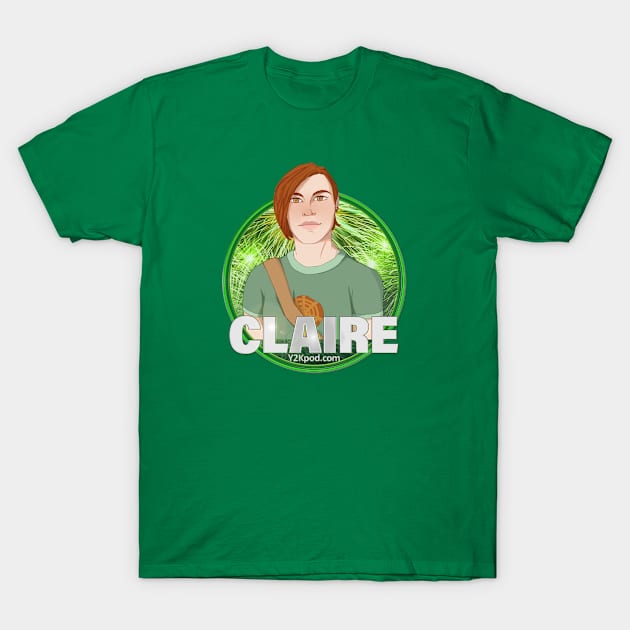 Y2K Audio Drama Podcast Character Design - Claire T-Shirt by y2kpod